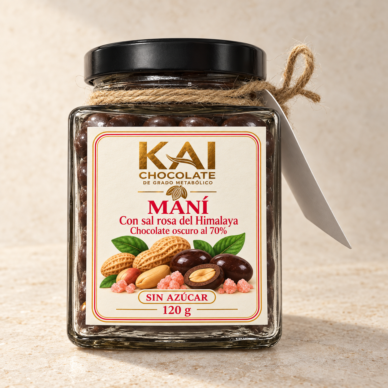 Maní con sal rosa · Frasco 120g