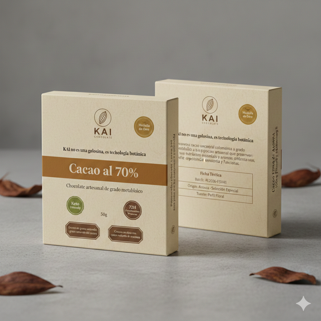 KAI Origen Dorado 70% | Chocolate Artesanal