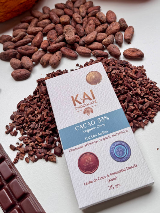 KAI Oro Andino 55% | Leche de Coco & Inmunidad Dorada (Keto)